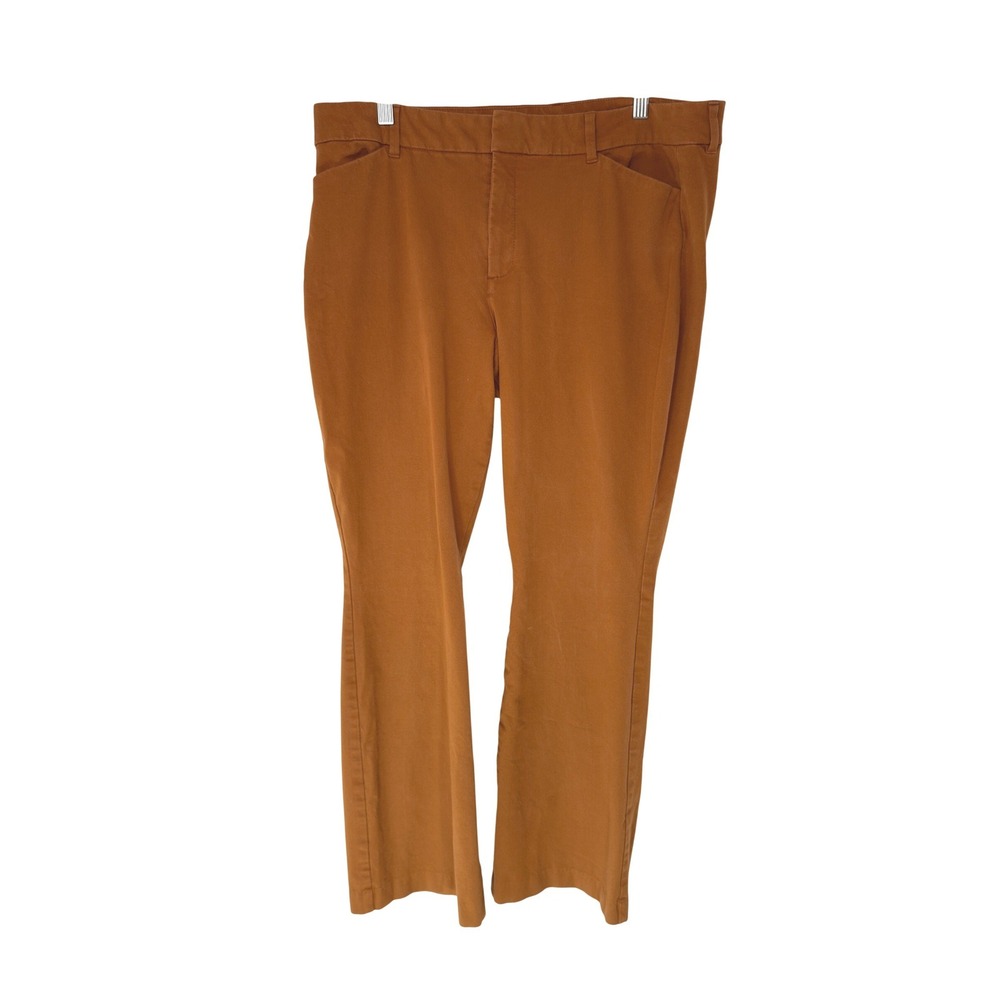 Old Navy Brown High Rise Office Business Career Work Pixie Flare‎ Pants Size 16